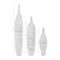 Uniquewise Modern Decorative Bottle Shape White Floor Vase Ribbed Design, PK 3 QI004177.3 - alternate 3